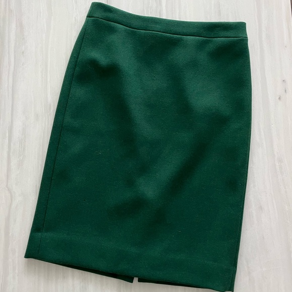J. Crew Emerald Wool Skirt- Size 2